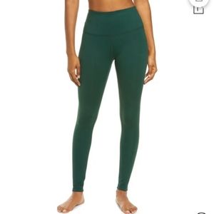 Zella High-Waist Live-In Leggings in Green Park, Size Small